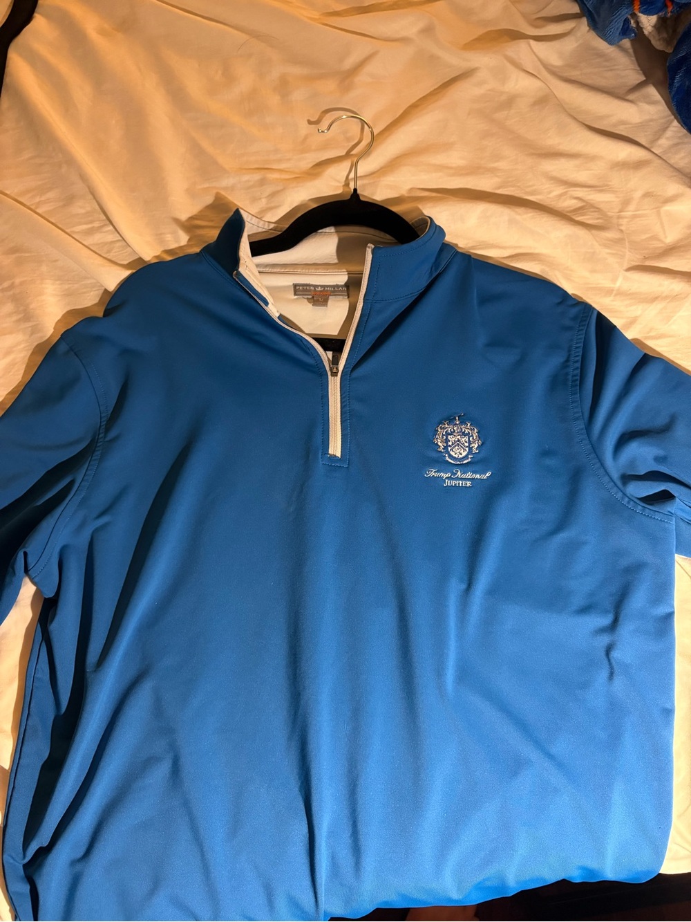 Peter Millar Blue Quarter-Zip Pullover